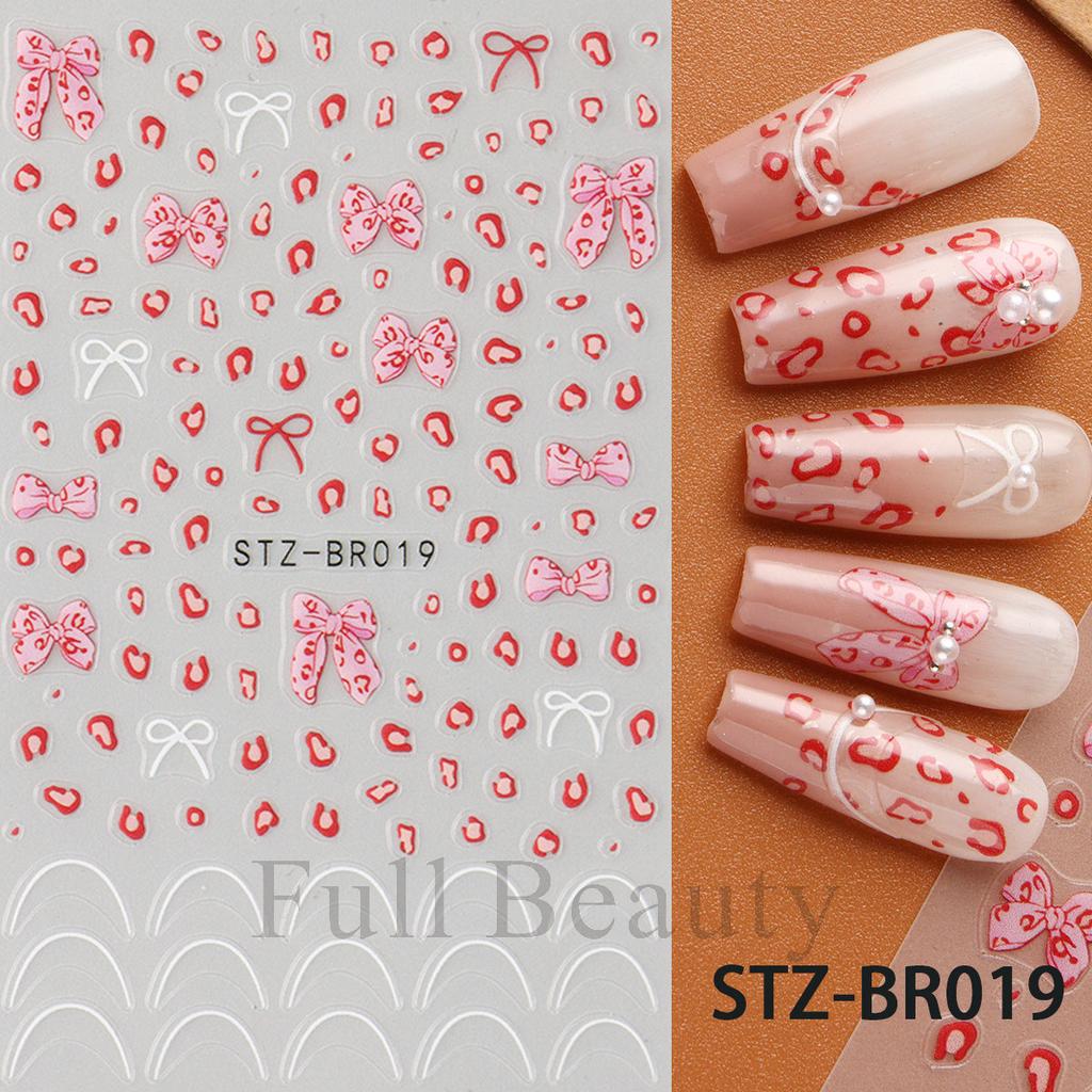 Nail Art Stickers, French Summer Ocean Flowers, Turtles, Starfish Stickers, Adhesive Nail Art Stickers