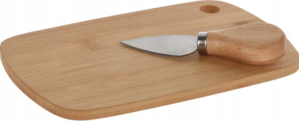 Bamboo Cheese Serving Board with Knife 12 X 20 Cm