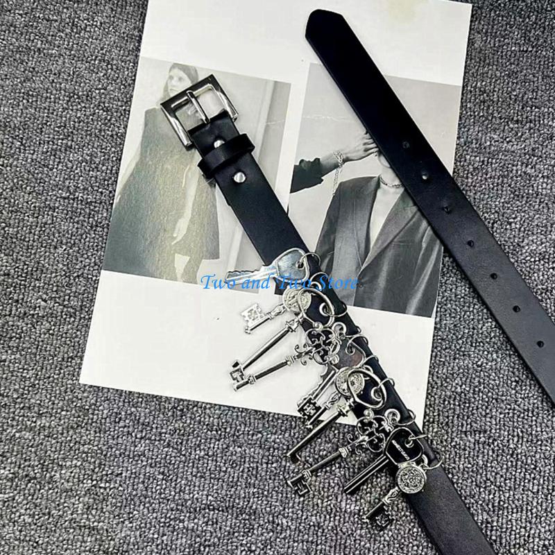 HX6F Stylish Multi Functional Outsider Belt Permanent PU Leather Secure Essential Holder All Day Wear