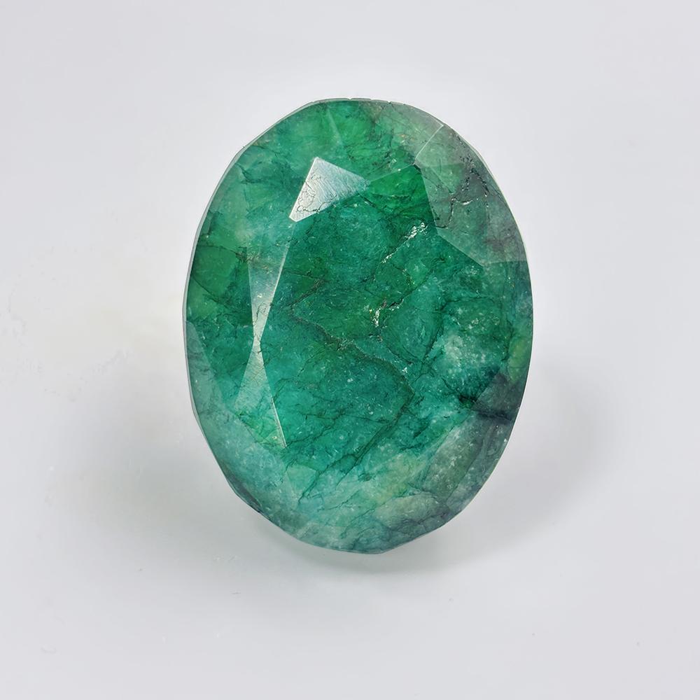 185 Ct Natural Green Emerald Oval Cut Zambian Huge Loose Gemstone