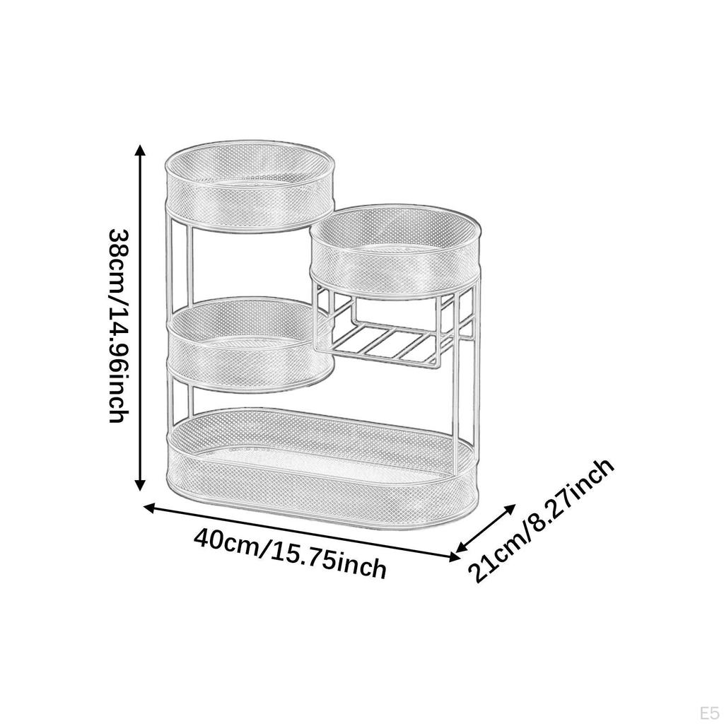 4 Tiers Iron Fruit Basket Snacks,Container Home Decoration Kitchen Storage Organisation,Space Saving