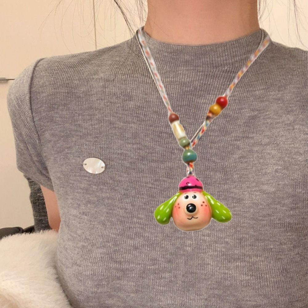 Schlüsselbeinkette Hundeanhänger Halskette Niedlicher Damenchoker Mode Cartoon Halskette Geschenke