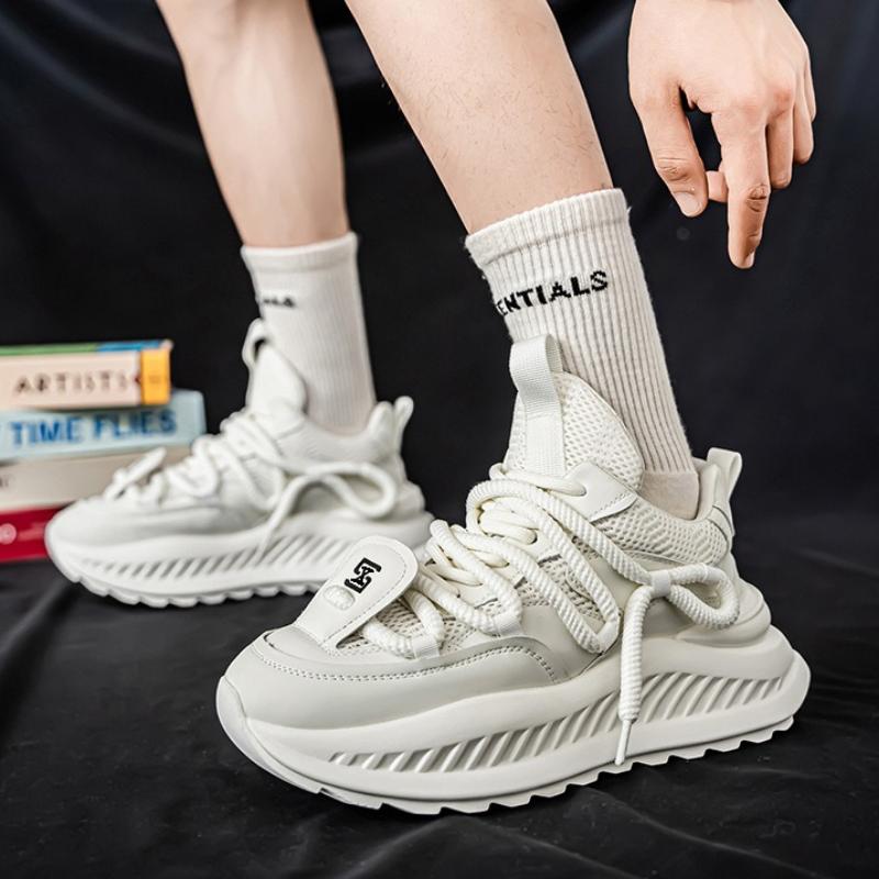 Schnürschuhe Herren Freizeit Sportschuhe Klobig Vielseitig Designermarke Schuhe Herren Outdoor Weiche Sohle Erhöhende Sneaker Zapatos De Hombre