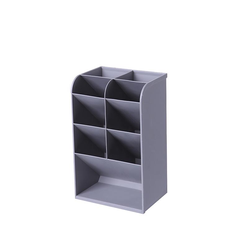Slanted Desktop Pen Holder Multi-compartment Pen Holder Office Student Stationery Transparent Frosted Storage Box