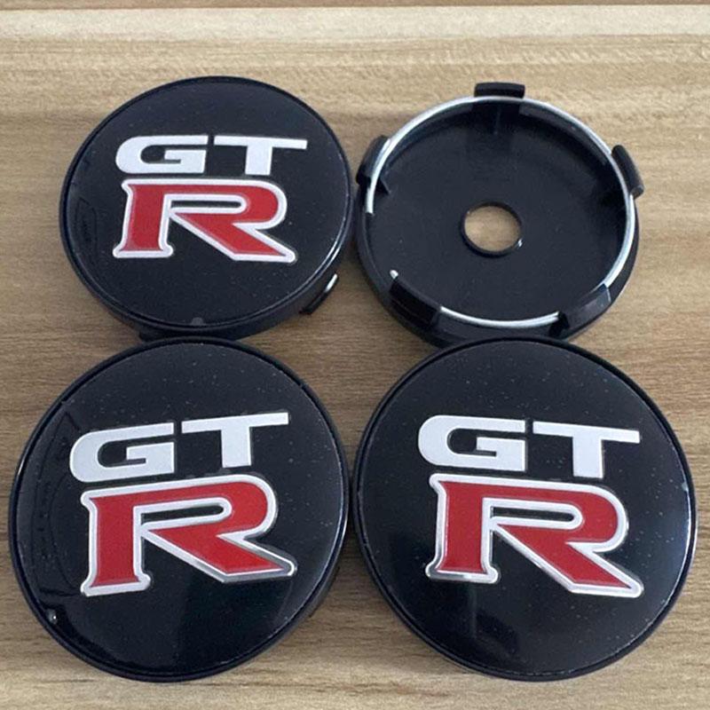 4PCS Universal 56mm 60mm Car Wheel Center Cover Sticker Universal Rim Hub Caps for GTR Emblem Qashqai Sylphy X-Trail Sunny Tiida