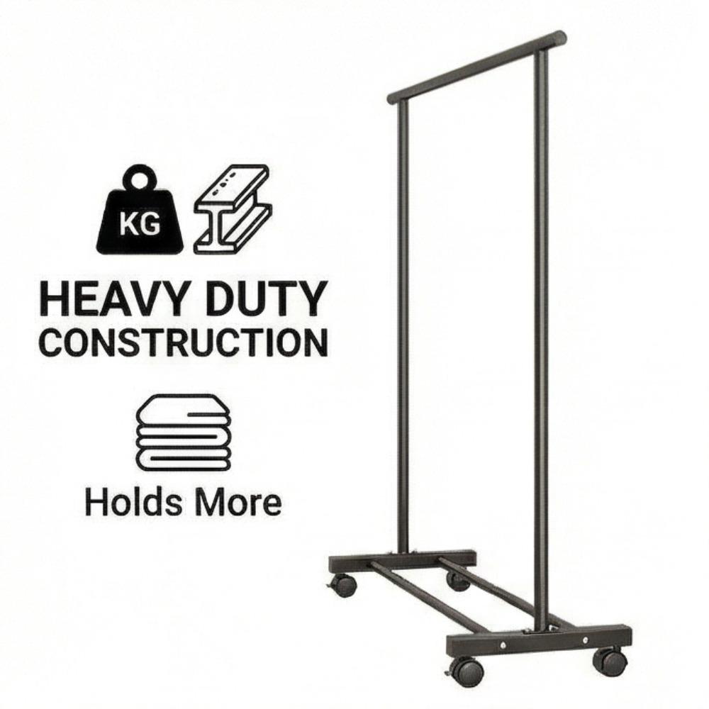 Simple Coat Rack, Movable Clothes Drying Rack, Freestanding Indoor Room Hanging Rack, Household Bedroom Clothes Storage Rack