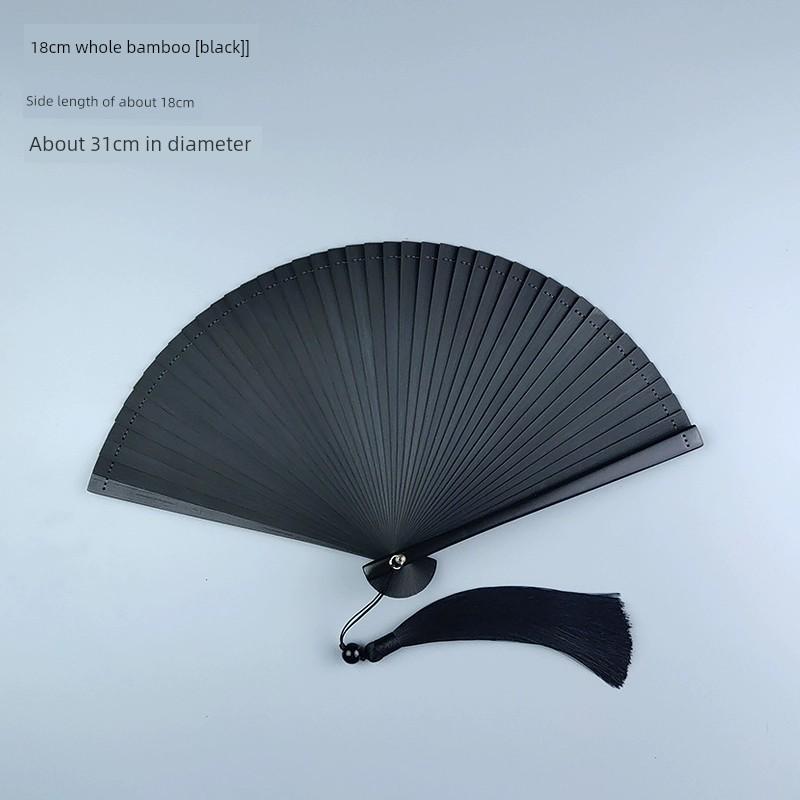 Cut Out 5-Inch Chinese Style Chinese Ancient Style Red and Black Folding Fan