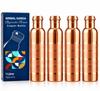 Nirmal Ganga Prata Toque Luxo Cobre Garrafa 1L (Pacote com 4) | Garrafa de Água de Cobre Premium | Elegante e à Prova de Vazamentos