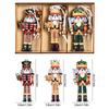 9Pcs Christmas Wooden Ornaments Nutcracker Soldier Xmas Tree Hanging Pendant Christmas Home Decorations New Year Gift