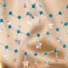 100cm Blue Crystal Butterfly Charms Chains Bracelet Necklace Jewelry Making Beaded Copper Chain DIY Supplies Gold Silver Stars
