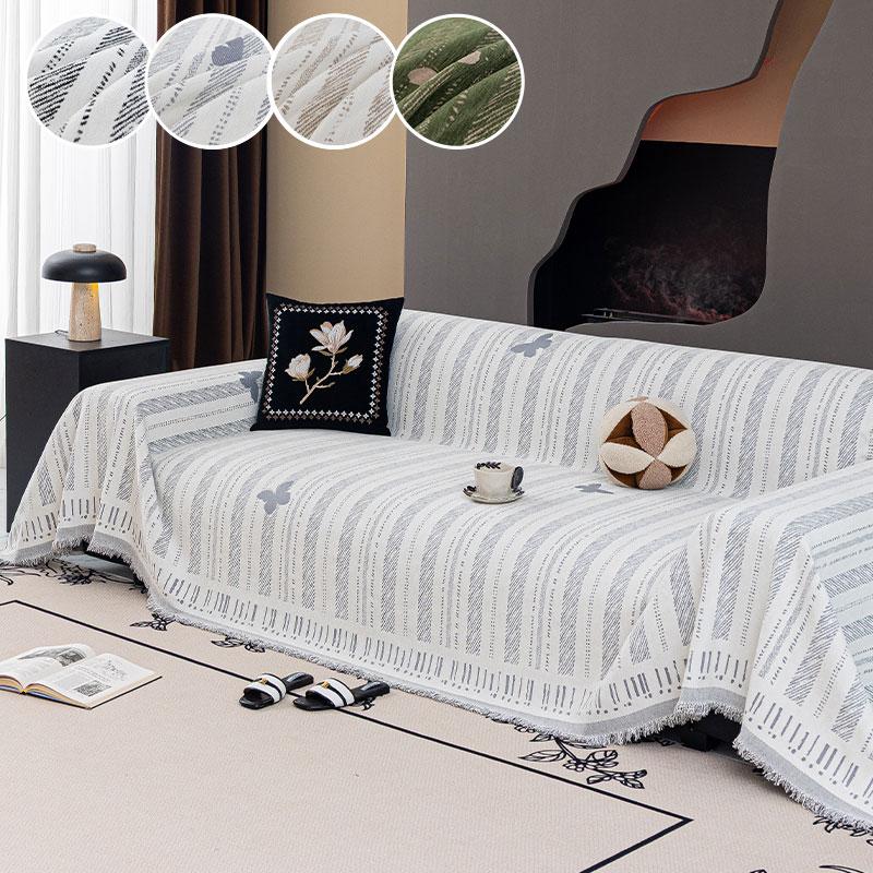 

1PC-Small Fresh Butterfly Chenille Sofa Cover Cloth Sofa Towel Scratch resistant, Anti slip, Anti dirty, Four Seasons Sofa Towel 180X130cm серый