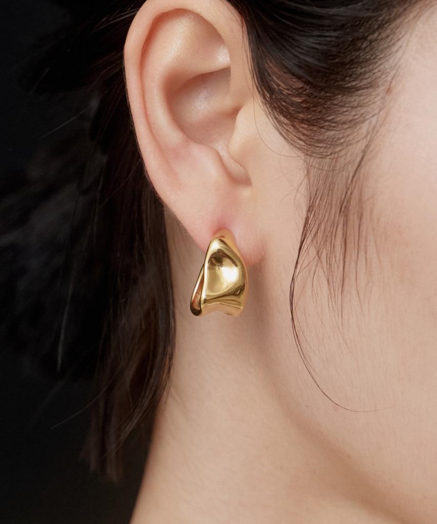 Novice Tokyo Nuance Flat Hoop Pierce [Stainless] / Gold