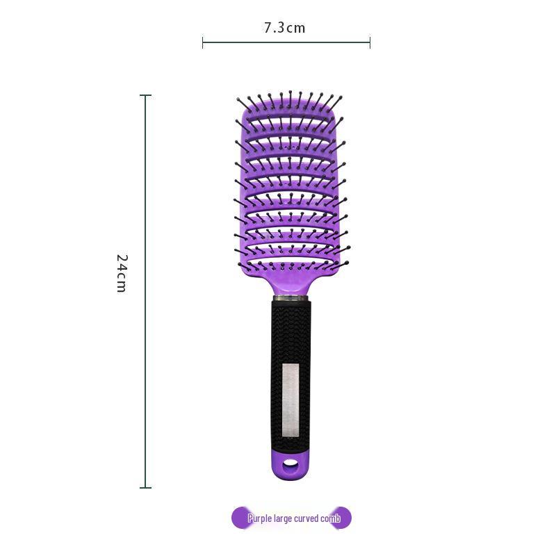 

Large Curved Vented Boar Bristle Hair Brush for Styling, Curling, and Scalp Massage