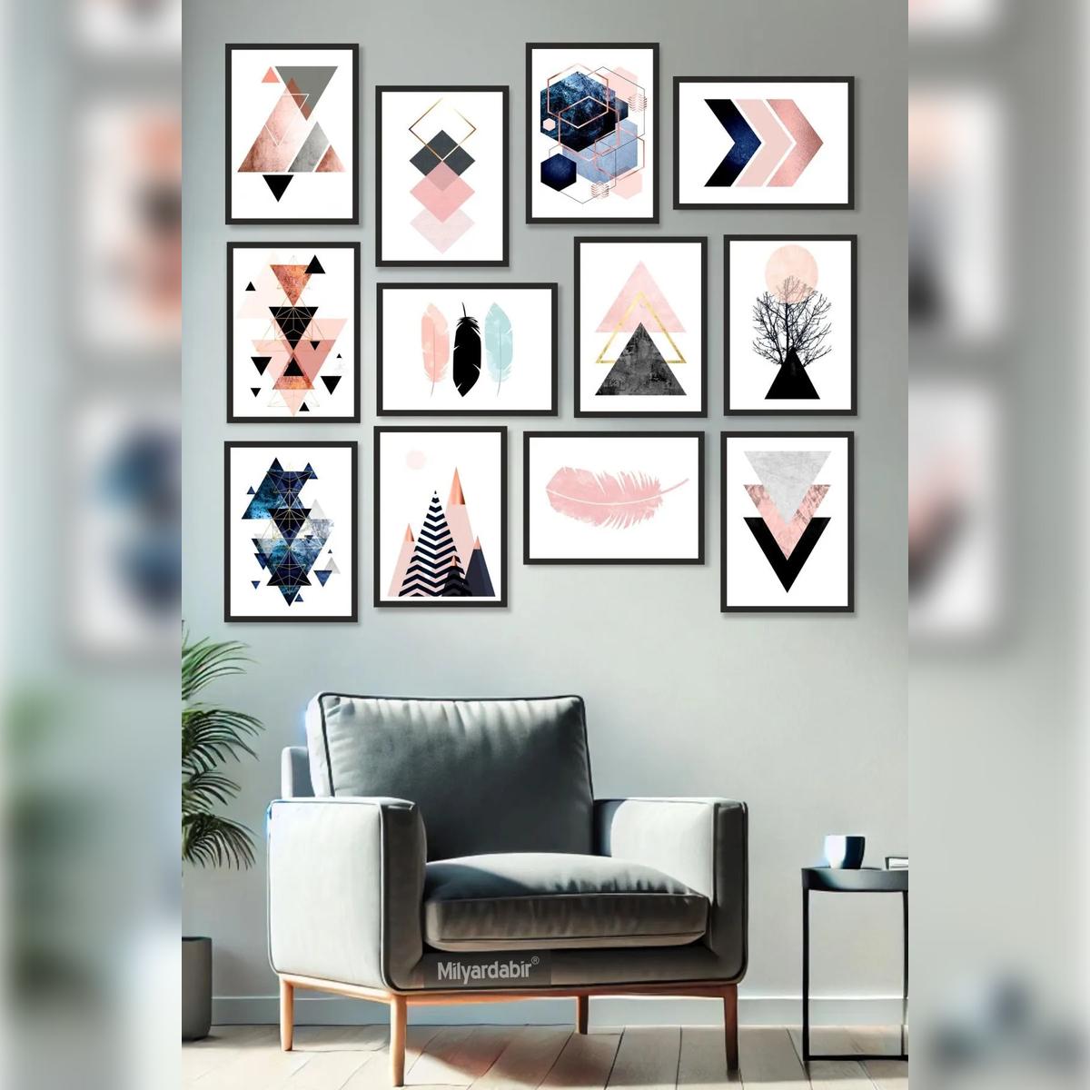 

Make Your Home Stylish with the 12-Piece MDF Wall Art Set Featuring Modern & Geometric Designs!
