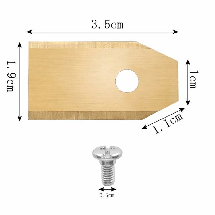 AIMOONSA 45 lames titane + 45 vis pour tondeuse robot Husqvarna/Automower/Gardena 35×18×0,75 mm