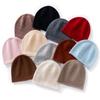 100% Pure Cashmere Knit Beanie Hat Kids Winter Warm Unisex Soft Simple Style