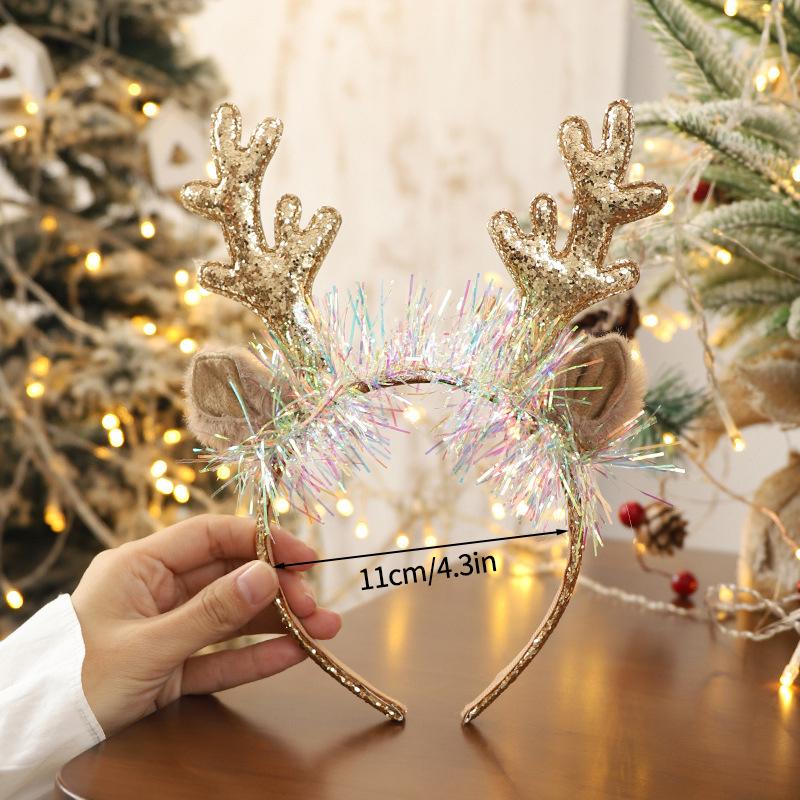 Christmas Hats Christmas Hairpin Decoration Party Headwear Cute Deer Headband Kawaii Hair Accessorie Navidad