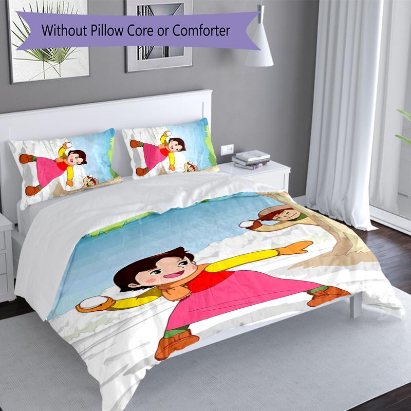 3pcs Heidi pattern bedding set duvet cover set includes duvet cover &pillowcases, perfect all season bedroom decoration & gift