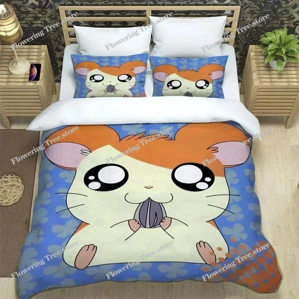 3D Printing Cartoon Lovely Hamtaro Bedding Set Duvet Cover Pillow Set Birthday Gift Boys Quilt Cover Bedding Home Textiles029963