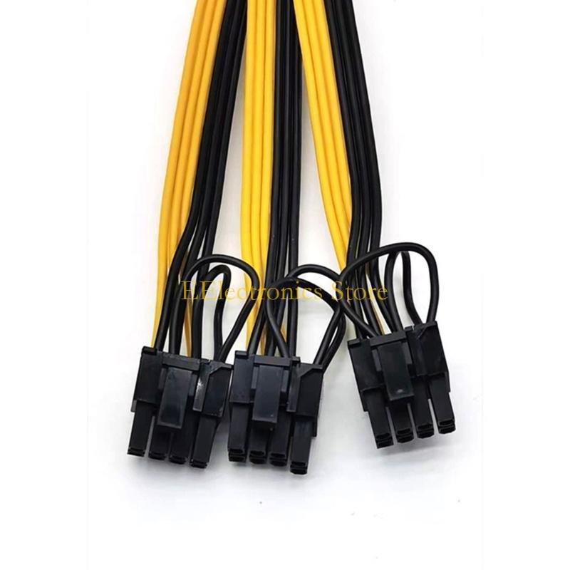 B03C 8Pin Male to 3x 8Pin (6+2) Male Graphics Card Power Supply Adapter Cable 80cm