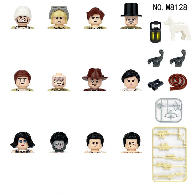 

12PCS Western Cowboy Cavalry MOC Model Movie Mini Horse Figures Accessories Parts Education Building Block Bricks Toys for Boy