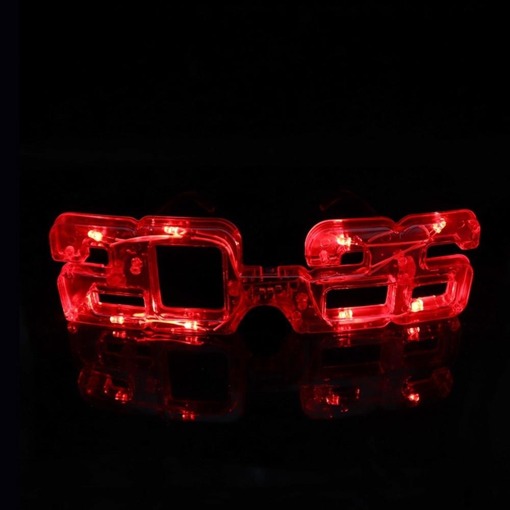 LED Glow 2026New Year Glow Glasses Square Shape New Year Party Glasses New Year Gift