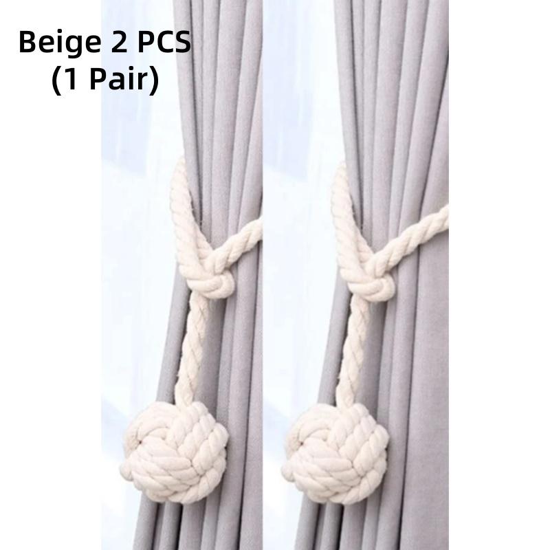 1PC/2PCS Modern Style Curtain Tiebacks Curtain Ties Handmade Natural Round Rope Home Decoration Window Curtain Buckles