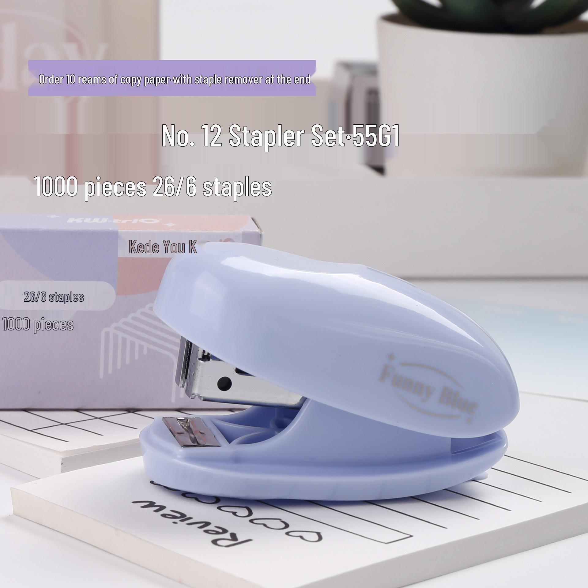 Compact Dual-Use Stapler Set for Students & Office – Includes Staple Remover