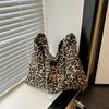 Casual Large-capacity Soft-faced Commuter Bag Women's New Autumn and Winter Korean Fan Canvas Leopard Print Temperament Single Shoulder Armpit