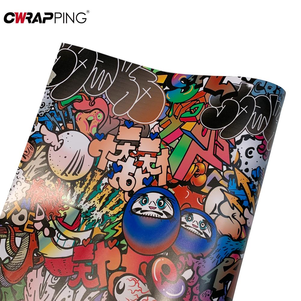 Graffiti Camouflage Film Water Proof Self-adhesive Stickers for Car Wrapping Vinyl Paper for Car Body Covering Carbon Foil Wrap
