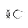 Light Luxury High-end Sense Pig Nose Zircon Micro-inlaid Earrings Fashion Niche Design Sense C Ring Earrings Temperament Earrings Women