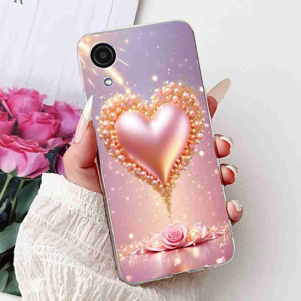 For Samsung A03Core Case Soft Silicone Cute Heart Painted Cover Case For Samsung Galaxy A03 Core SM-A032F TPU Fundas Capa