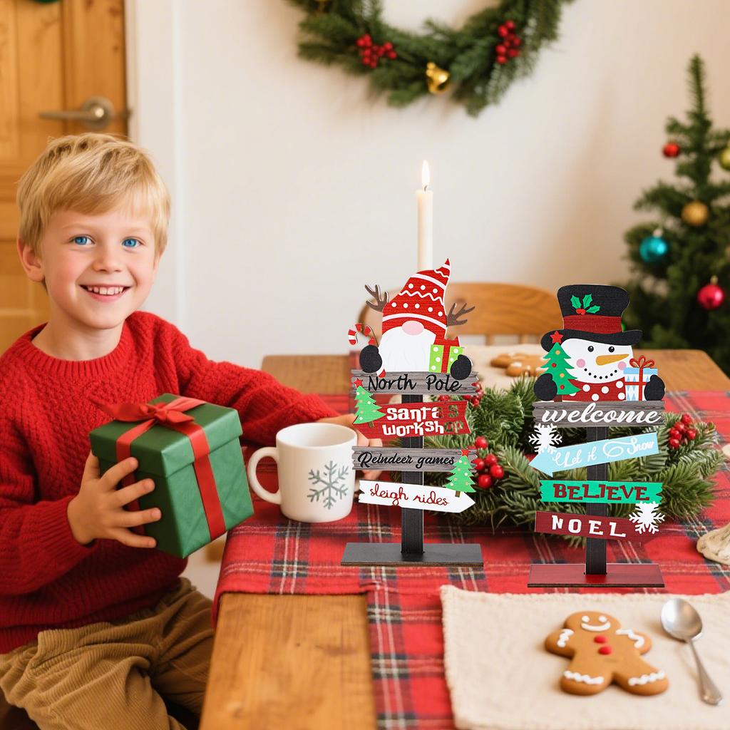 Christmas Wooden Signs Ornaments Merry Christmas Decorations for Home 2025 Xmas Desktop Ornaments Navidad Natal New Year 2026