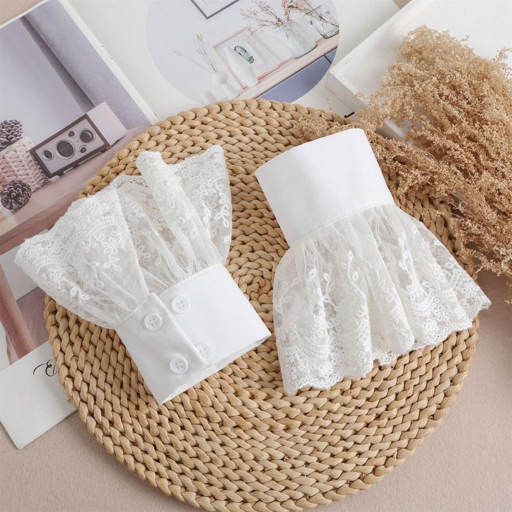 Elegant Detachable Fake Sleeves Pleated Flare Bridal Accessories Halloween Costume