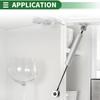 Motoforti Universal Lift Support Strut Gas Springs, 7 Inch/180mm, 35lb/160N/16kg, Metal Silver Tone, 2 Pieces