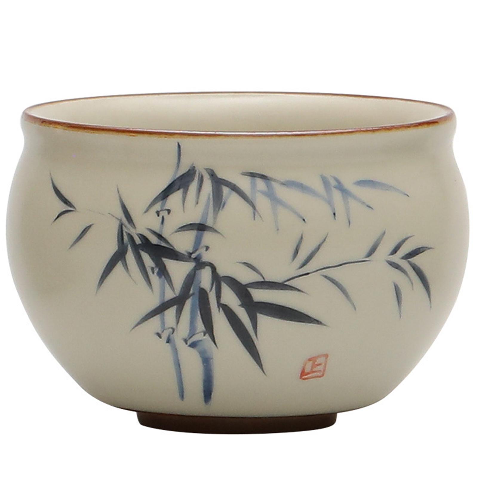 Large Chinese Tea Cup Handleless Japanese Tea Cup For Tea Lovers As Shown