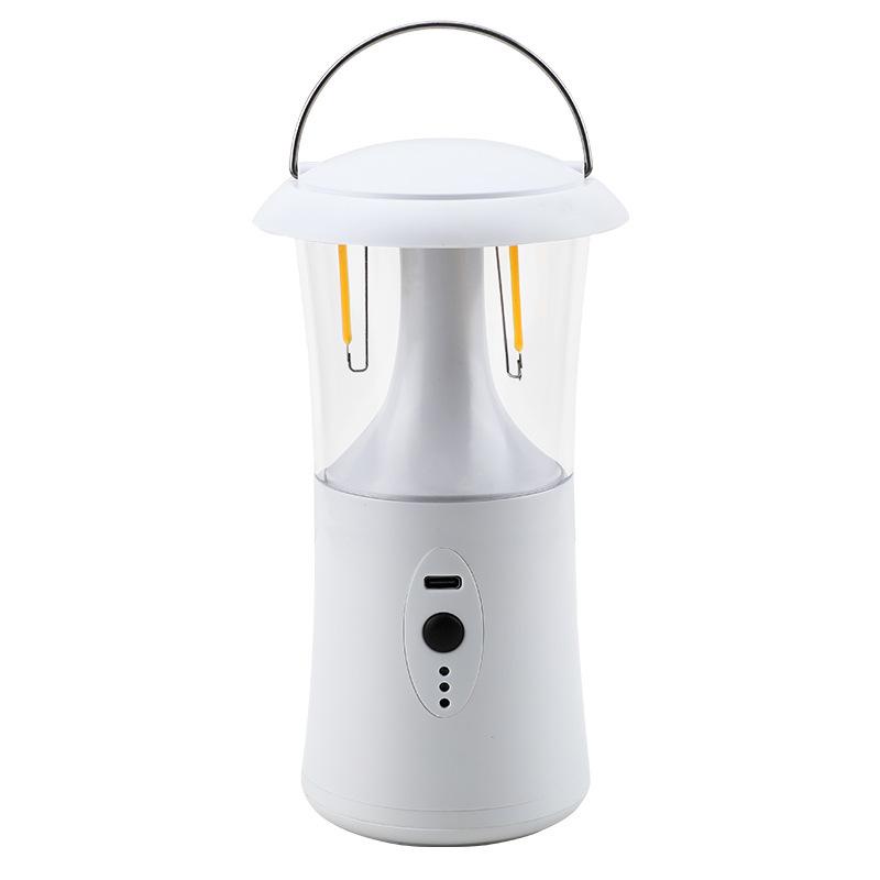 Portable Solar Rechargeable Tungsten Lantern for Camping and Outdoor Atmosphere Lighting