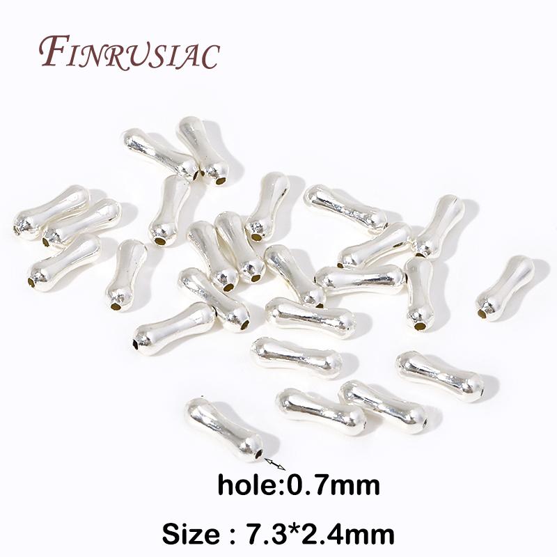 18K Gold Plated Metal Tube Spacer Beads,Silver Plated Separators For Beads,Jewelry Making DIY Accessories Bulk Beads Wholesale 50 Pieces