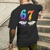 6 7 Meme Print T-shirt for Men Funny Tees Summer Casual Short-sleeved T Shirts Streetwear 67 Six Seven Funny Meme Fashion Tops