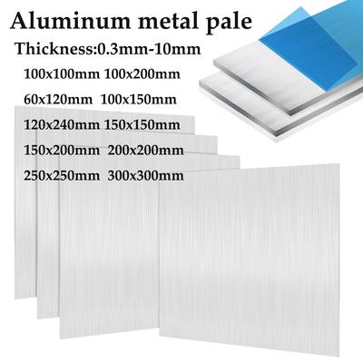 1-5 piezas Grosor 0,3 mm-10 mm Placa de Aluminio 100x100 mm/150x150 mm/200x200 mm Placa Cuadrada de Aleación de Aluminio Chapa Pulida