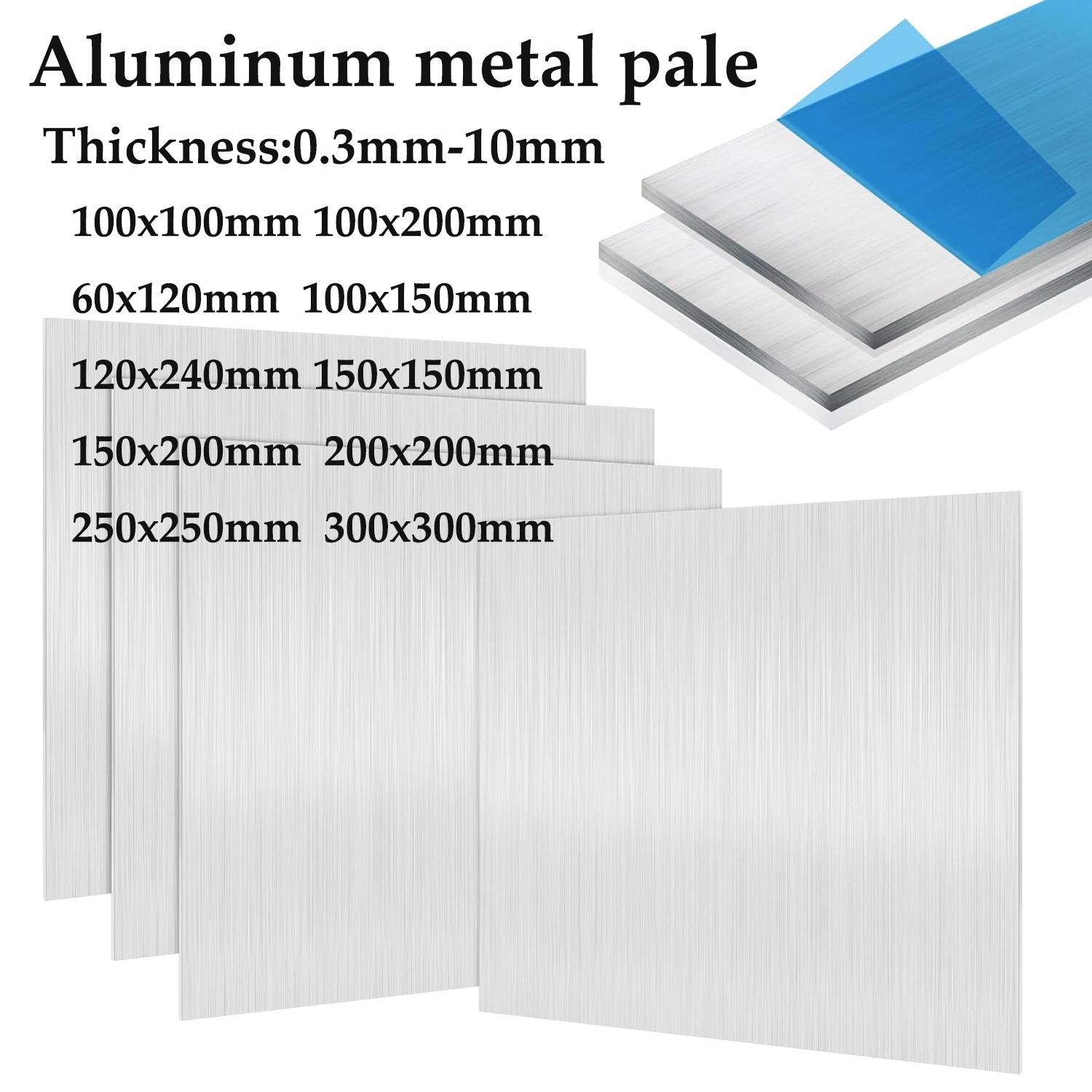 

1-5pcs Thickness 0.3mm-10mm Aluminum Sheet 100x100mm/150x150mm/200x200mm Aluminum alloy square plate Polished Plate Sheet 0.3mmx100x100mm 1pcs
