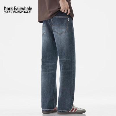 Mark Fairwhale Men's American Retro Loose Straight Jeans