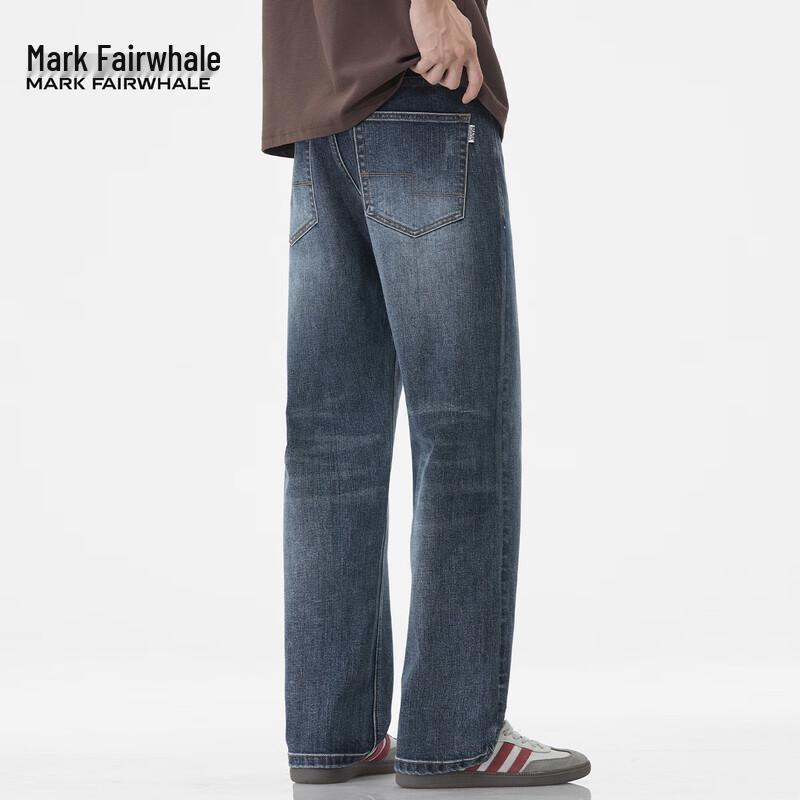 Mark Fairwhale Men's American Retro Loose Straight Leg Jeans