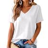 Women's V-Neck Printed Blouse, Lightweight Spring Summer Top