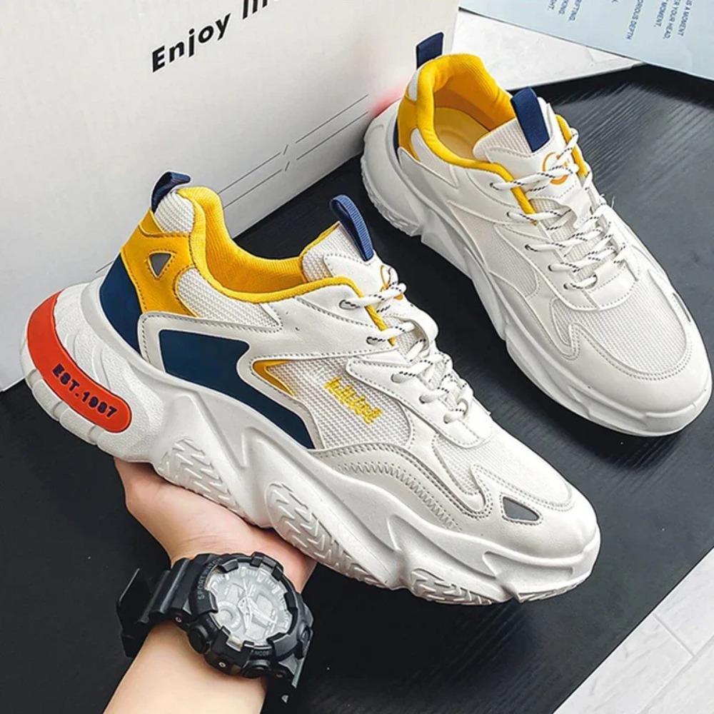 Breathable Mesh Men's Sneakers Sports Casual Man Sneaker Elevator Shoes Designer Platform Man Trainers Comfortable Running Shoes