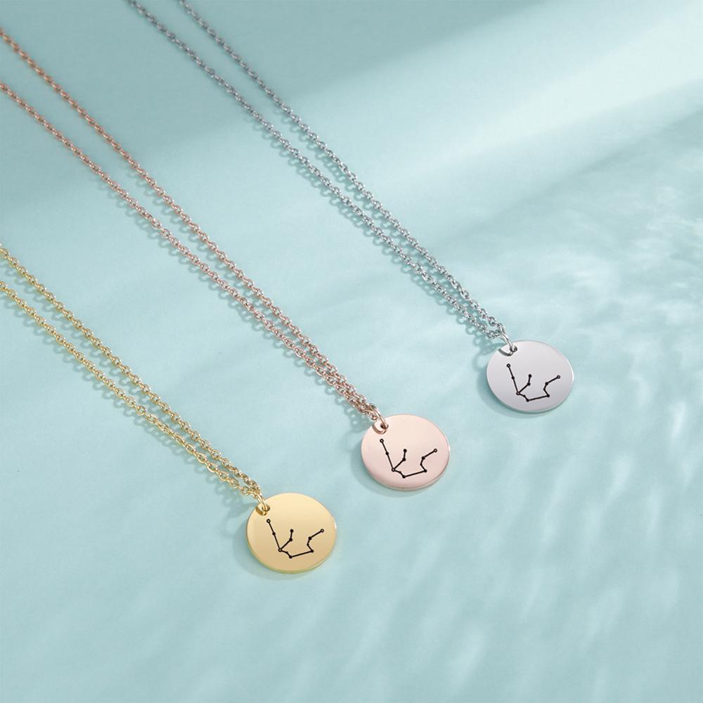Stainless Steel Zodiac Charms for Jewelry Making Constellation DIY Pendants for Necklace Bracelet Keychain Earring