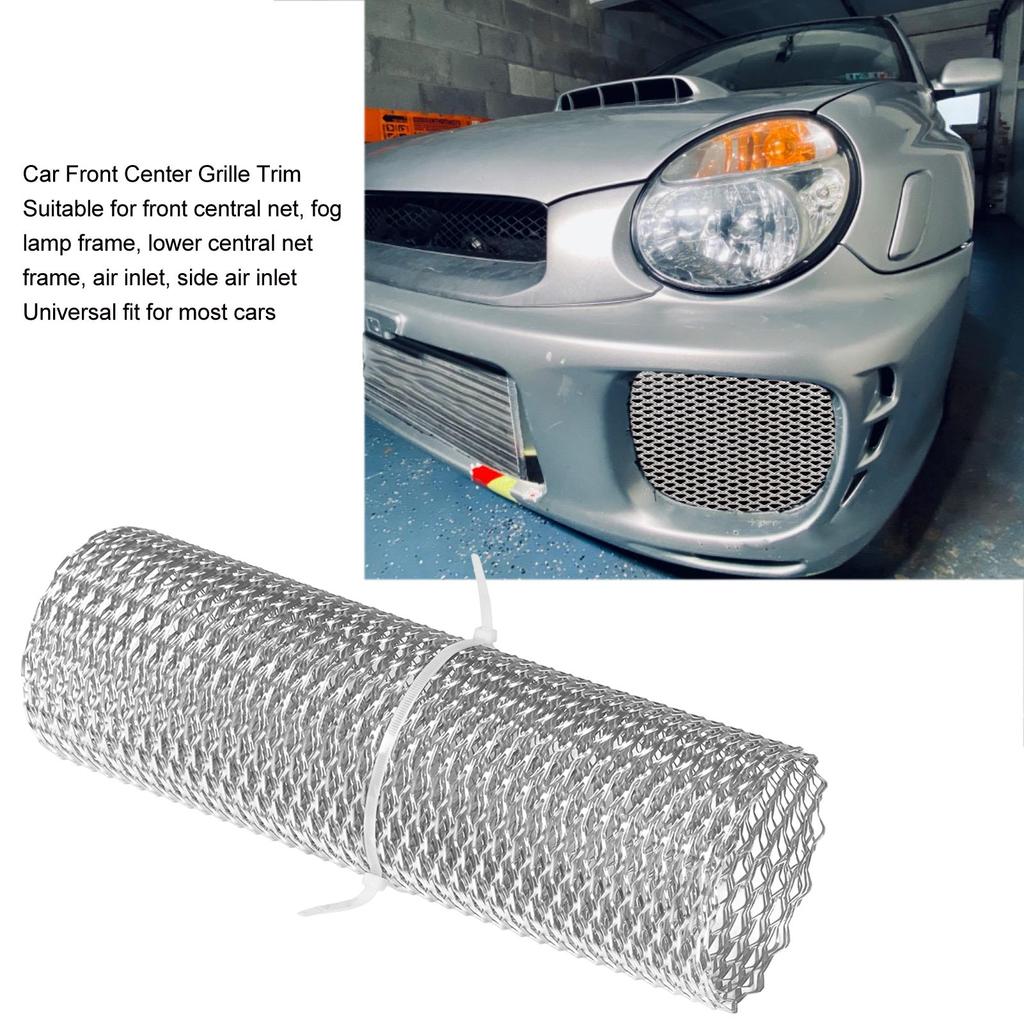 Car Front Center Grid Grille Rhombic Mesh Stable Structure Aluminum Fit for Cars