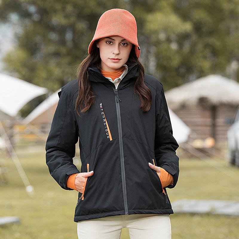 

Hooded Functional Jacket, Versatile Casual Cotton Jacket M