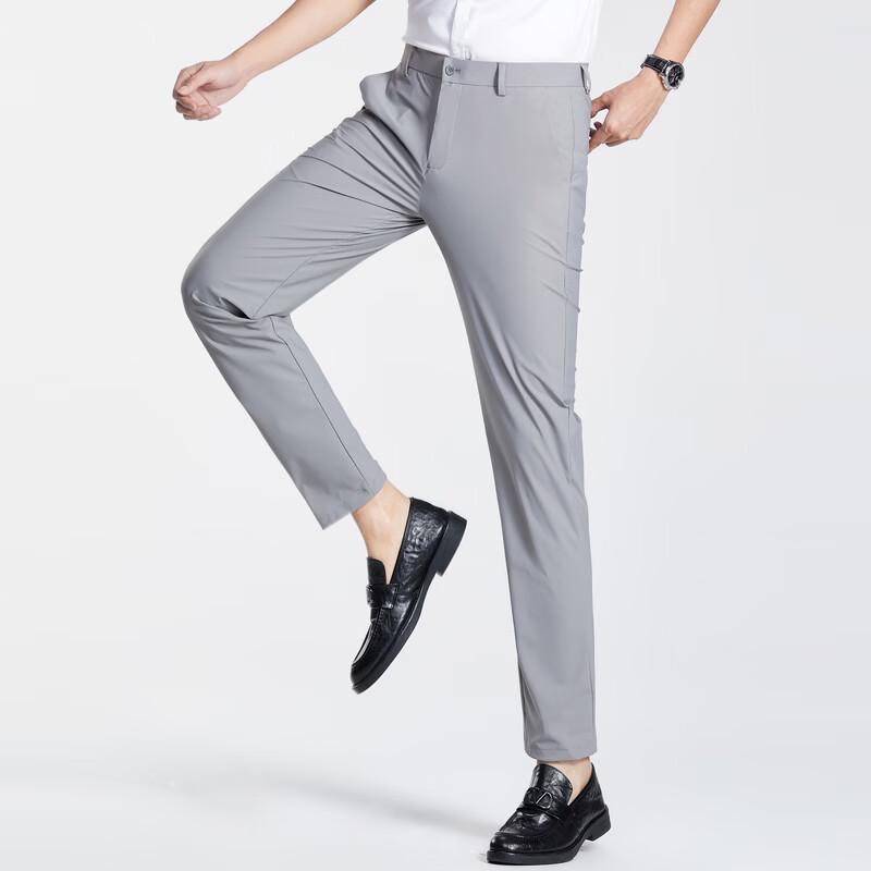LangSha Men's Slim Fit Business Casual Pants
