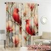 2D Flat Printing,JIT 2pcs, Curtains (Without Rod) Cardinal Blossoms Modern Creative Curtains Durable Polyester Curtains Thermal